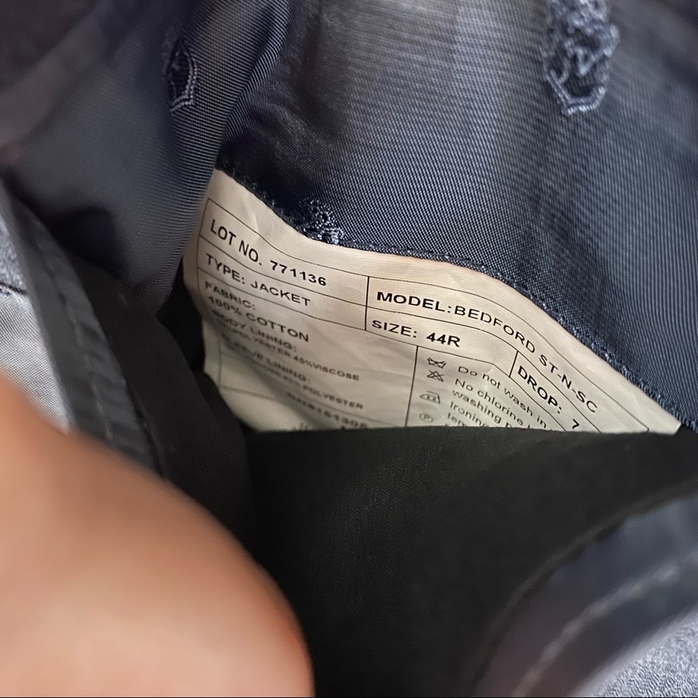 John Varvatos Bedford Blue Notch Lapel Suit Jacket - Picture 5 of 6